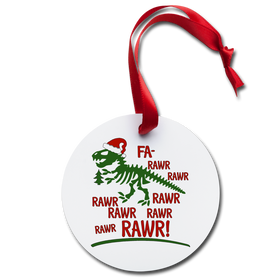 Dinosaur Fa-Rawr Rawr T-Rex in Santa Hat Christmas Holiday Ornament