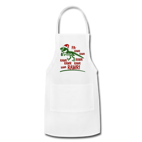 Dinosaur Fa-Rawr Rawr T-Rex in Santa Hat Christmas Adjustable Apron