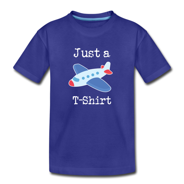 Just a Plane T-Shirt Airplane Pun Kids' Premium T-Shirt - royal blue