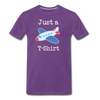 Just a Plane T-Shirt Airplane Pun Men's Premium T-Shirt - purple