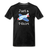 Just a Plane T-Shirt Airplane Pun Men's Premium T-Shirt - charcoal grey
