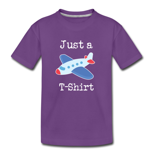 Just a Plane T-Shirt Airplane Pun Toddler Premium T-Shirt - purple