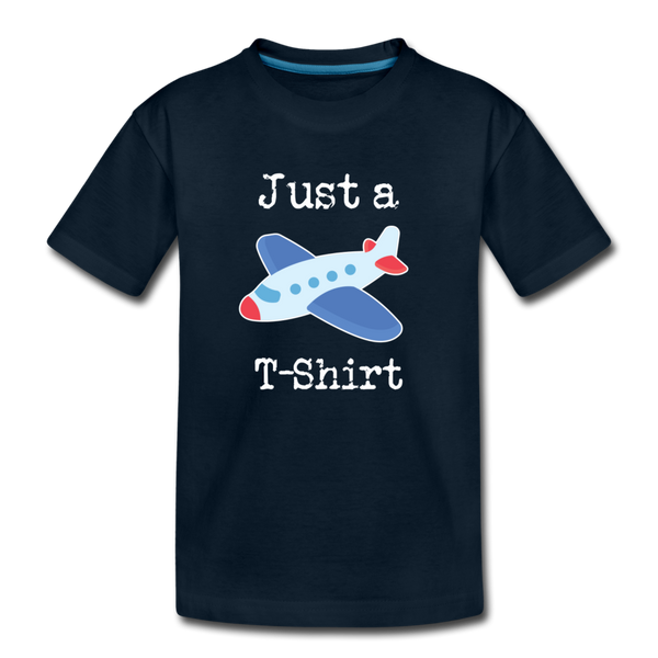 Just a Plane T-Shirt Airplane Pun Toddler Premium T-Shirt - deep navy