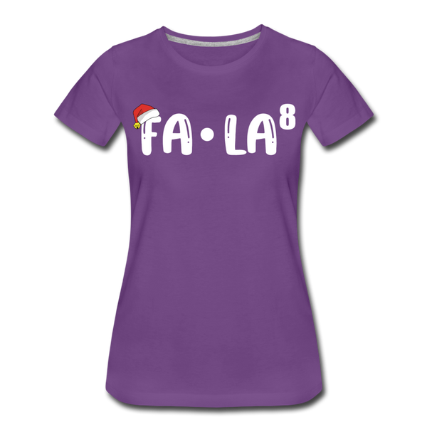 Fa-La Funny Christmas Women’s Premium T-Shirt - purple