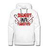 Sweet But Twisted Candy Cane Men’s Premium Hoodie - white