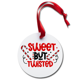 Sweet But Twisted Candy Cane Holiday Ornament