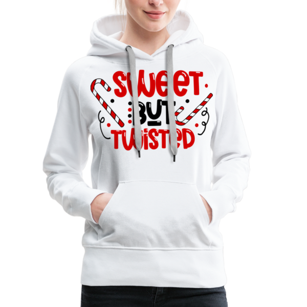 Sweet But Twisted Candy Cane Women’s Premium Hoodie - white