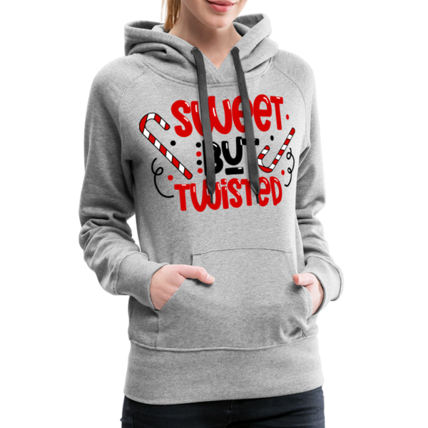 Sweet But Twisted Candy Cane Women’s Premium Hoodie - heather grey