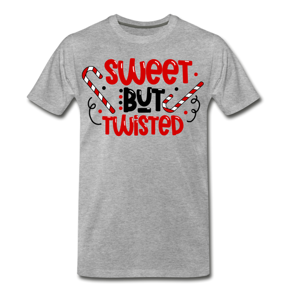 Sweet But Twisted Candy Cane Men's Premium T-Shirt - heather gray