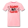 Sweet But Twisted Candy Cane Men's Premium T-Shirt - pink