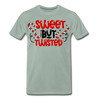 Sweet But Twisted Candy Cane Men's Premium T-Shirt - steel green