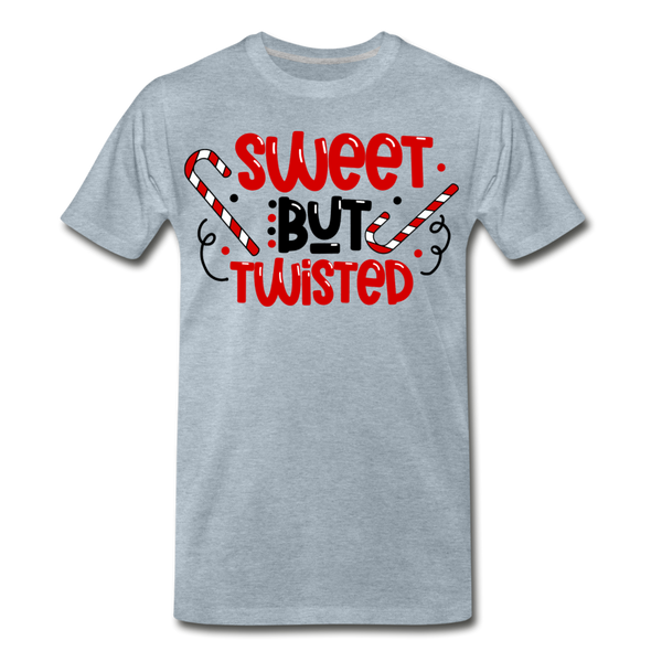 Sweet But Twisted Candy Cane Men's Premium T-Shirt - heather ice blue