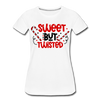 Sweet But Twisted Candy Cane Women’s Premium T-Shirt - white