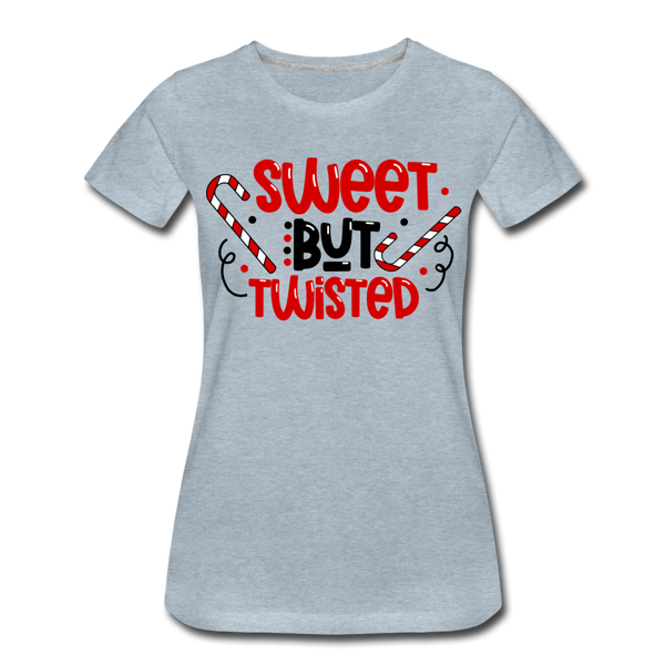 Sweet But Twisted Candy Cane Women’s Premium T-Shirt - heather ice blue
