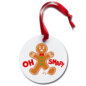 Gingerbread Man with Broken Leg Oh Snap! Holiday Ornament