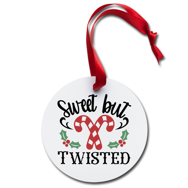 Sweet But Twisted Holiday Ornament - white