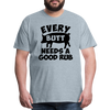 Every Butt Needs a Good Rub BBQ Men's Premium T-Shirt - heather ice blue
