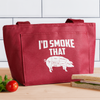 I'd Smoke That Funny BBQ Lunch Bag - red