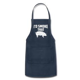 I'd Smoke That Funny BBQ Adjustable Apron