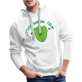 Lettuce Romaine Calm! Food Pun Men's Premium Hoodie