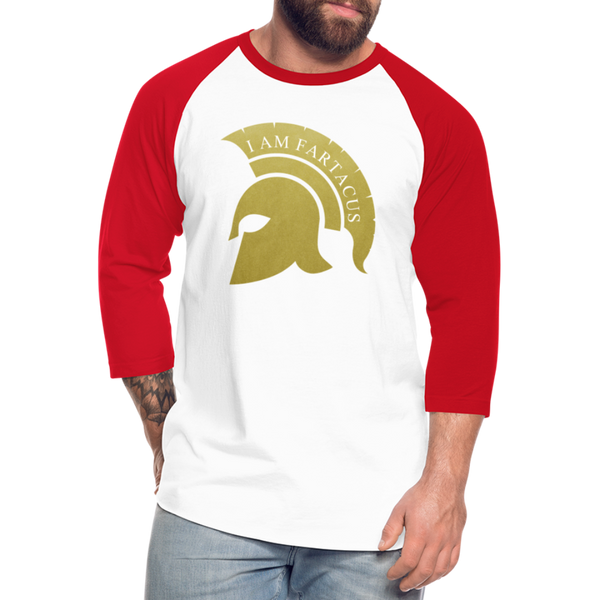 I Am Fartacus Unisex Baseball T-Shirt - white/red