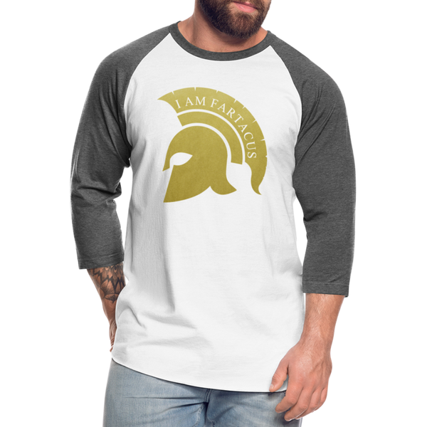 I Am Fartacus Unisex Baseball T-Shirt - white/charcoal