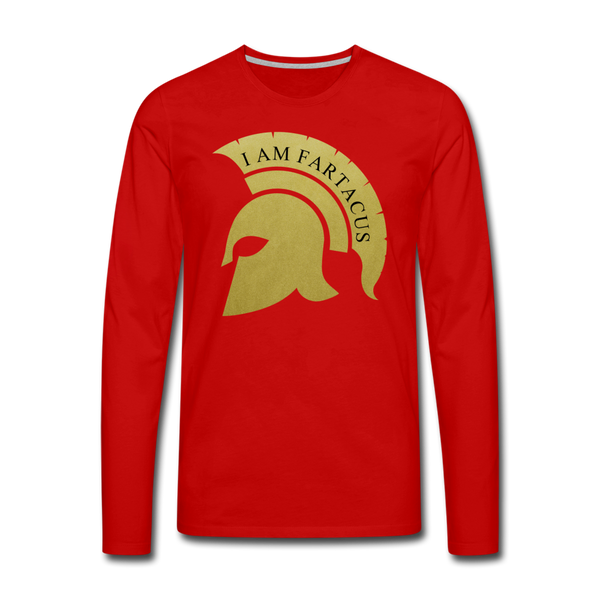 I Am Fartacus Men's Premium Long Sleeve T-Shirt - red