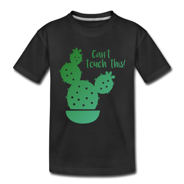 Can't Touch This! Cactus Pun Kids' Premium T-Shirt - black