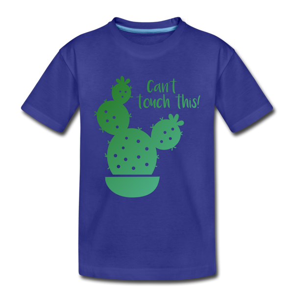 Can't Touch This! Cactus Pun Kids' Premium T-Shirt - royal blue