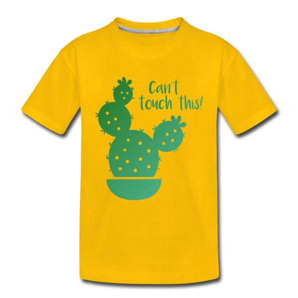 Can't Touch This! Cactus Pun Kids' Premium T-Shirt - sun yellow