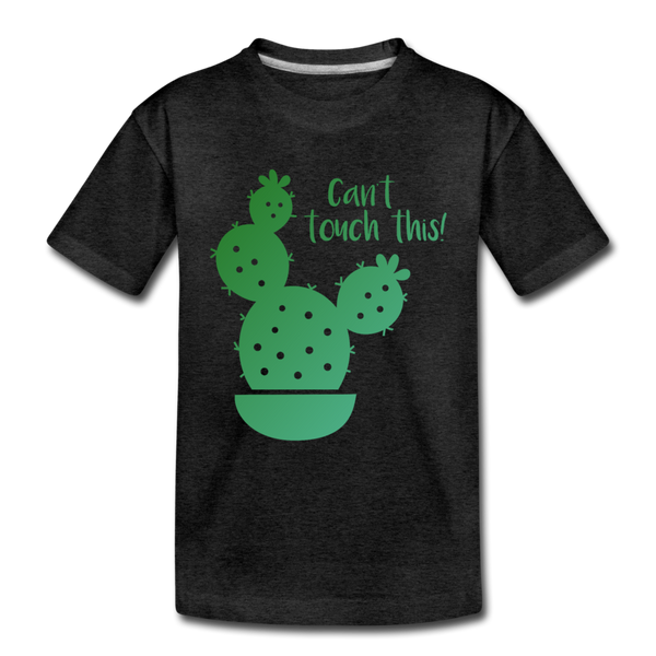 Can't Touch This! Cactus Pun Kids' Premium T-Shirt - charcoal grey