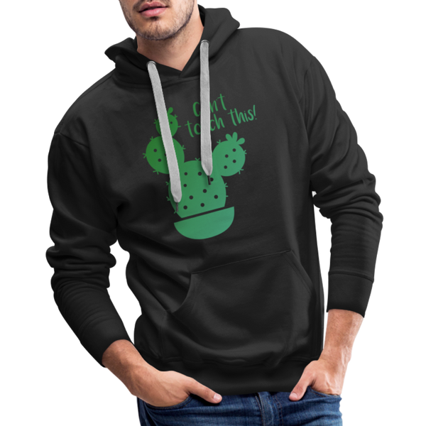 Can't Touch This! Cactus Pun Men’s Premium Hoodie - black