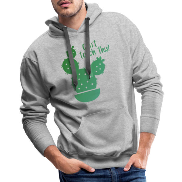 Can't Touch This! Cactus Pun Men’s Premium Hoodie - heather grey