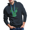 Can't Touch This! Cactus Pun Men’s Premium Hoodie - navy