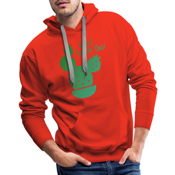 Can't Touch This! Cactus Pun Men’s Premium Hoodie - red