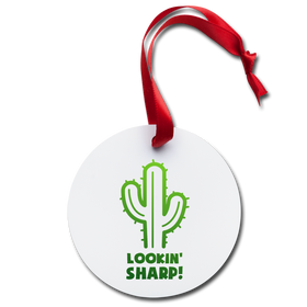 Lookin' Sharp! Cactus Pun Holiday Ornament