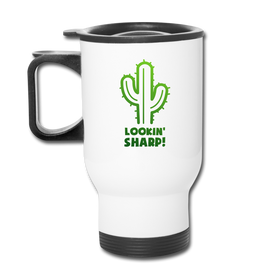 Lookin' Sharp! Cactus Pun Travel Mug