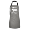 I Rub My Meat BBQ Cow Artisan Apron