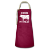 I Rub My Meat BBQ Cow Artisan Apron