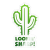 Lookin' Sharp! Cactus Pun Sticker