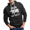 I Rub My Meat BBQ Cow Men’s Premium Hoodie