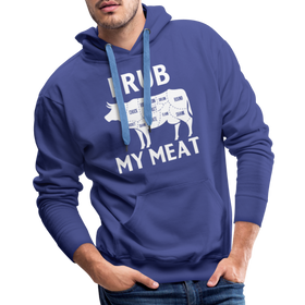 I Rub My Meat BBQ Cow Men’s Premium Hoodie