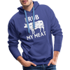 I Rub My Meat BBQ Cow Men’s Premium Hoodie