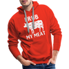 I Rub My Meat BBQ Cow Men’s Premium Hoodie