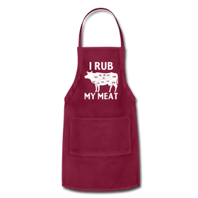 I Rub My Meat BBQ Cow Adjustable Apron