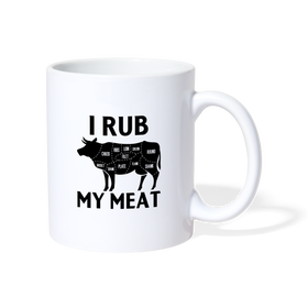 I Rub My Meat BBQ Cow Coffee/Tea Mug