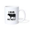 I Rub My Meat BBQ Cow Coffee/Tea Mug