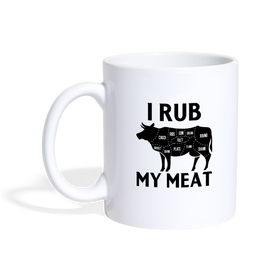I Rub My Meat BBQ Cow Coffee/Tea Mug