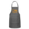 Orange You Glad to See Me? Adjustable Apron - charcoal