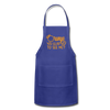 Orange You Glad to See Me? Adjustable Apron - royal blue